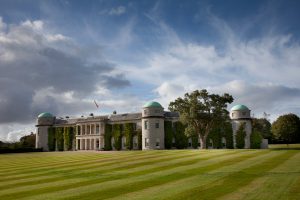 Goodwood House on a cloudy day