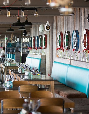 Inside of the The Perch cafe and restaurant in West Sussex
