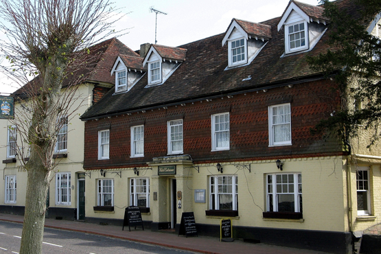 Front view of The Bent Arms pub