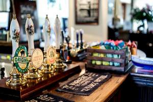 The Cat Inn bar and beer pumps