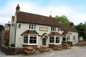 The outside of The George at Burpham