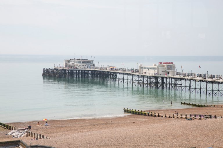 Worthing Pier on a clear day