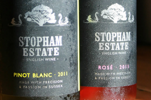 Stopham Estate white and rose wine labels