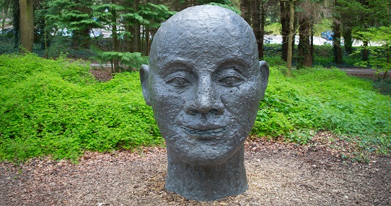 Cass Sculpture head in West Sussex