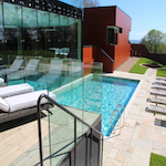 Ockenden Manor pool and sun loungers