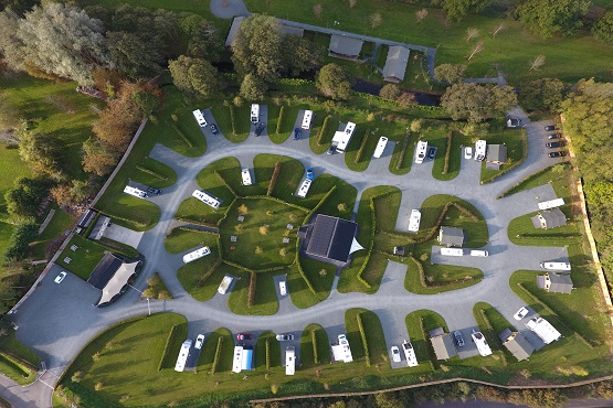 Arial view of Concierge Camping camp site