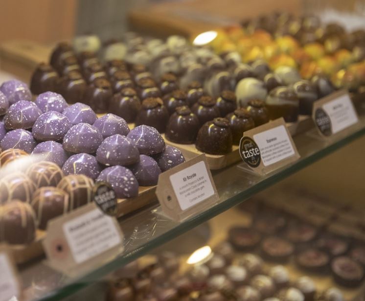 Chococo's counter chocolates