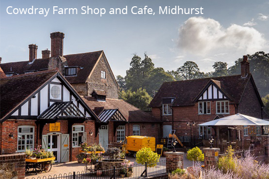 The outside of the Cowdray Farm Shop and Cafe in Midhurst