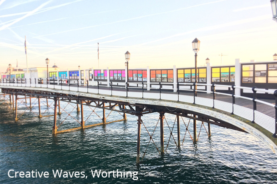 Colourful exhibitions and displays on Worthing Pier
