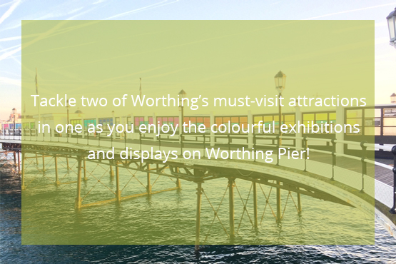 Tackle two of Worthing’s must-visit attractions in one as you enjoy the colourful exhibitions and displays on Worthing Pier!