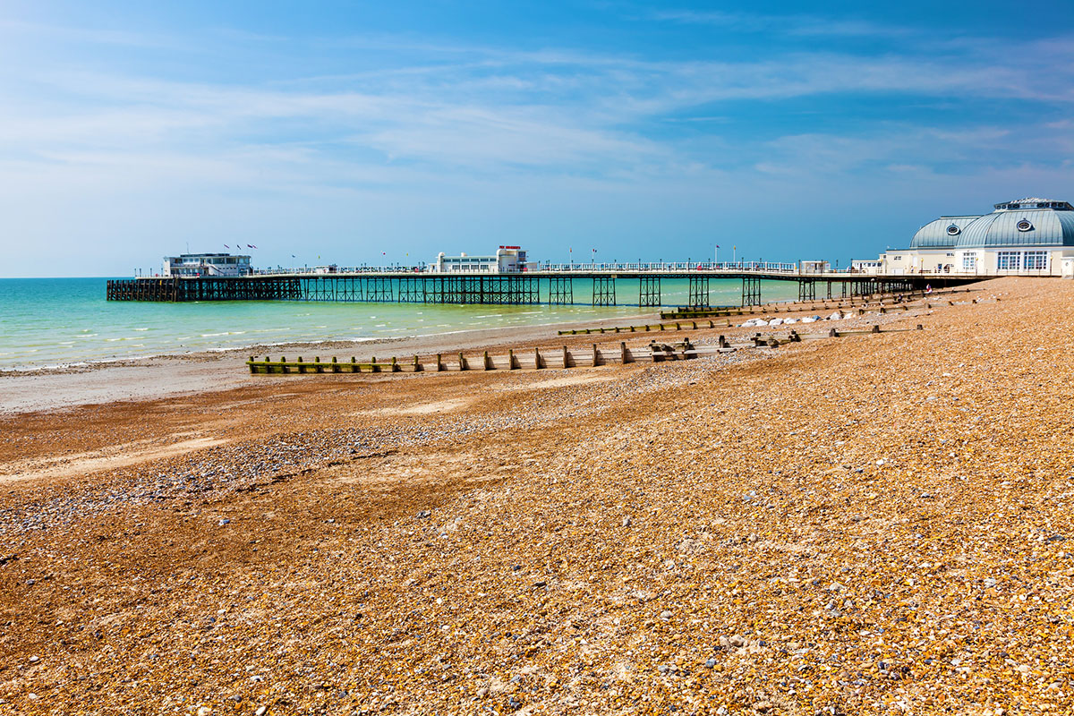 View from the beach at Worthing