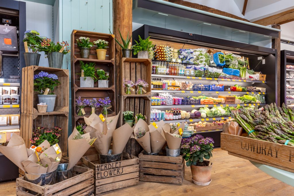 Cowdray Farm Shop inside produce