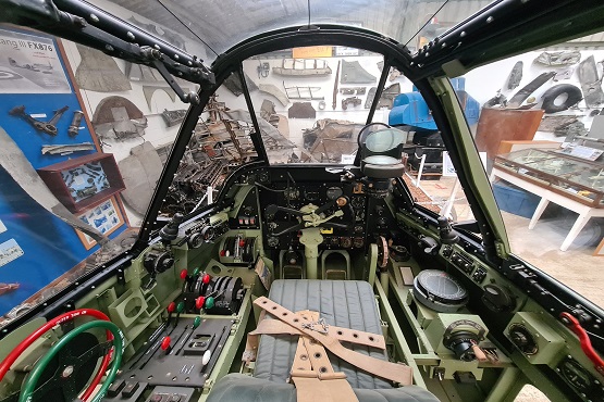 Inside a World War II cockpit at Wings Aviation Museum