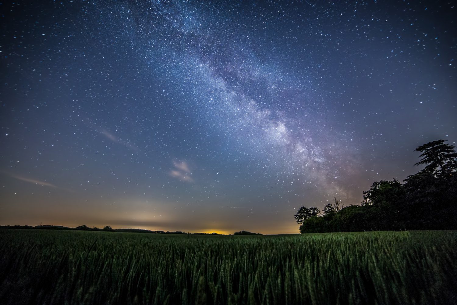 The Milky Way stars over the South Downs National Park